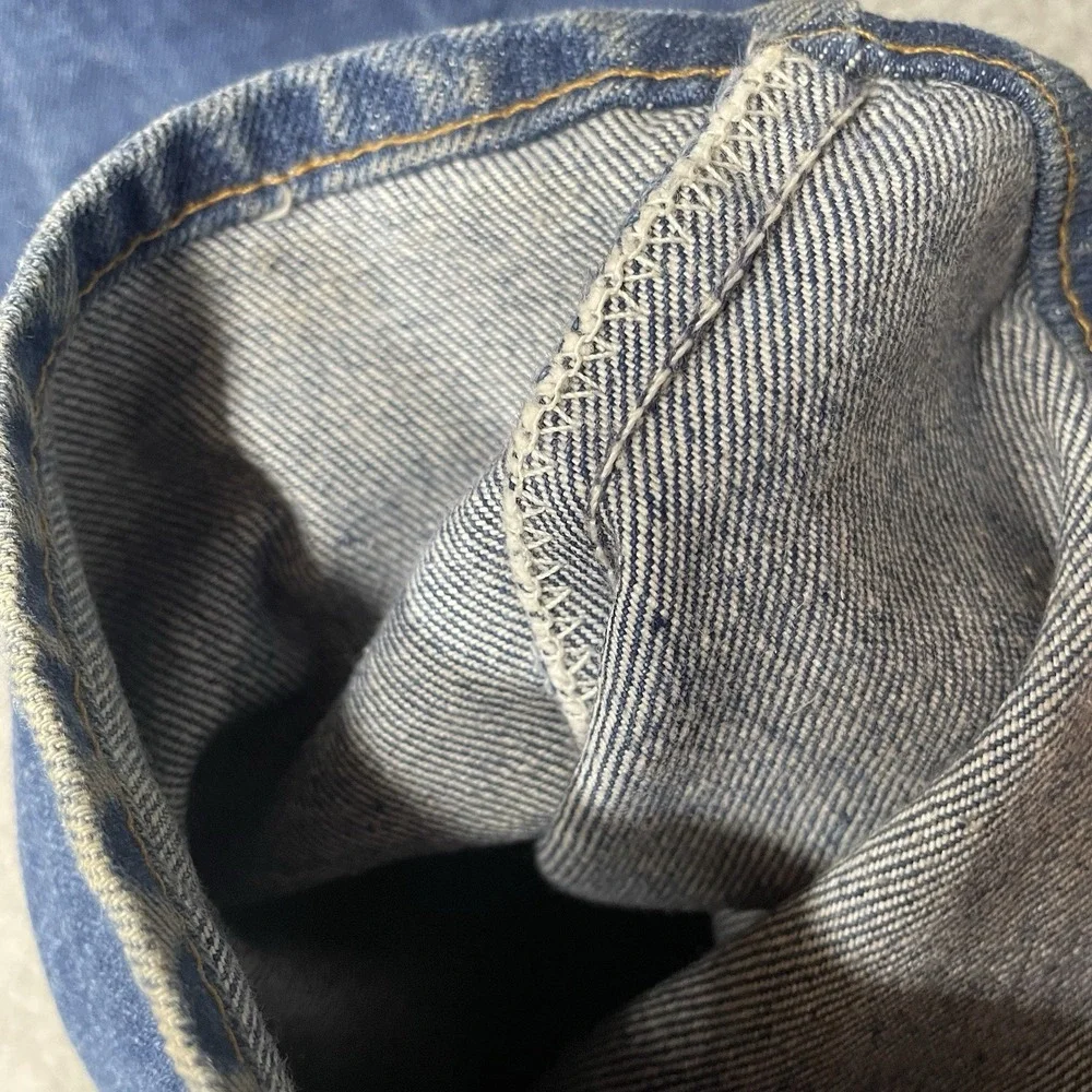 Vintage 90s Levis Jeans Mens 36x34 Blue Denim 517 Boot Cut Orange Tab Made M USA